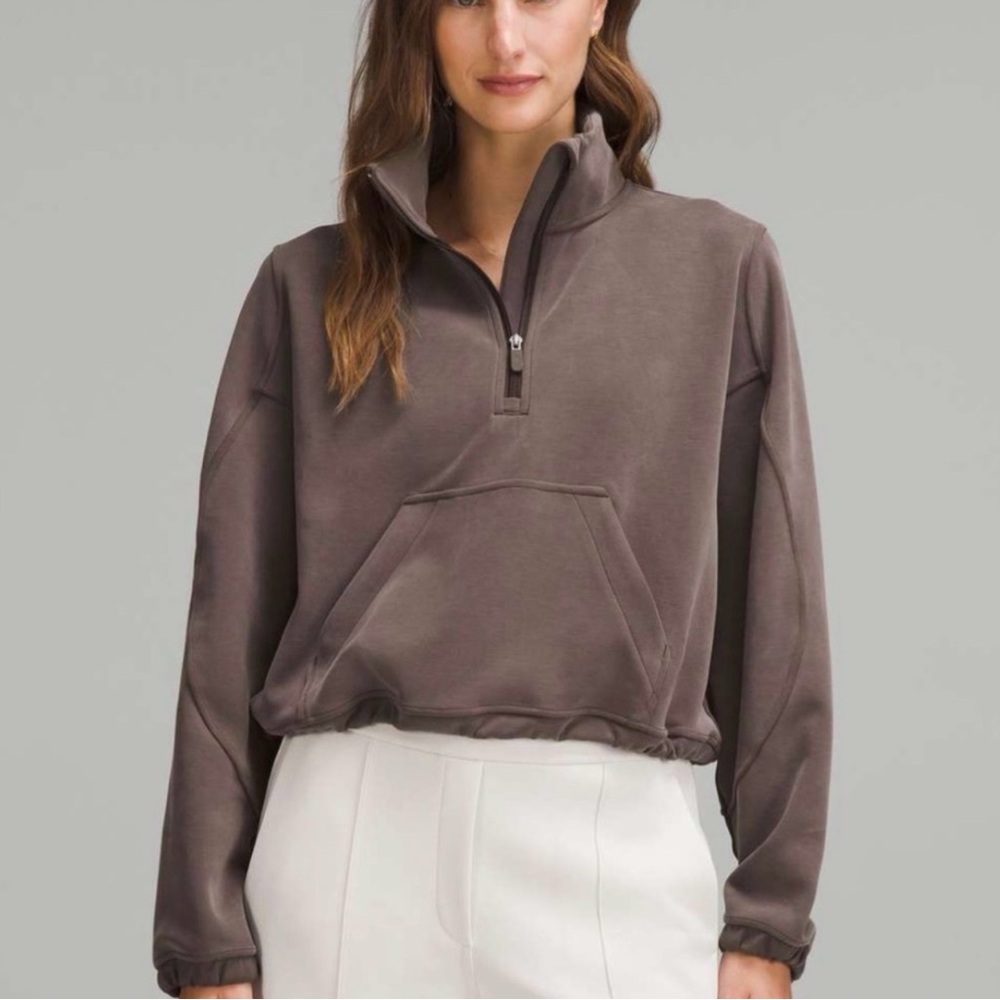 NWT lululemon Softstream Cropped Half-Zip Jacket- Ribbed